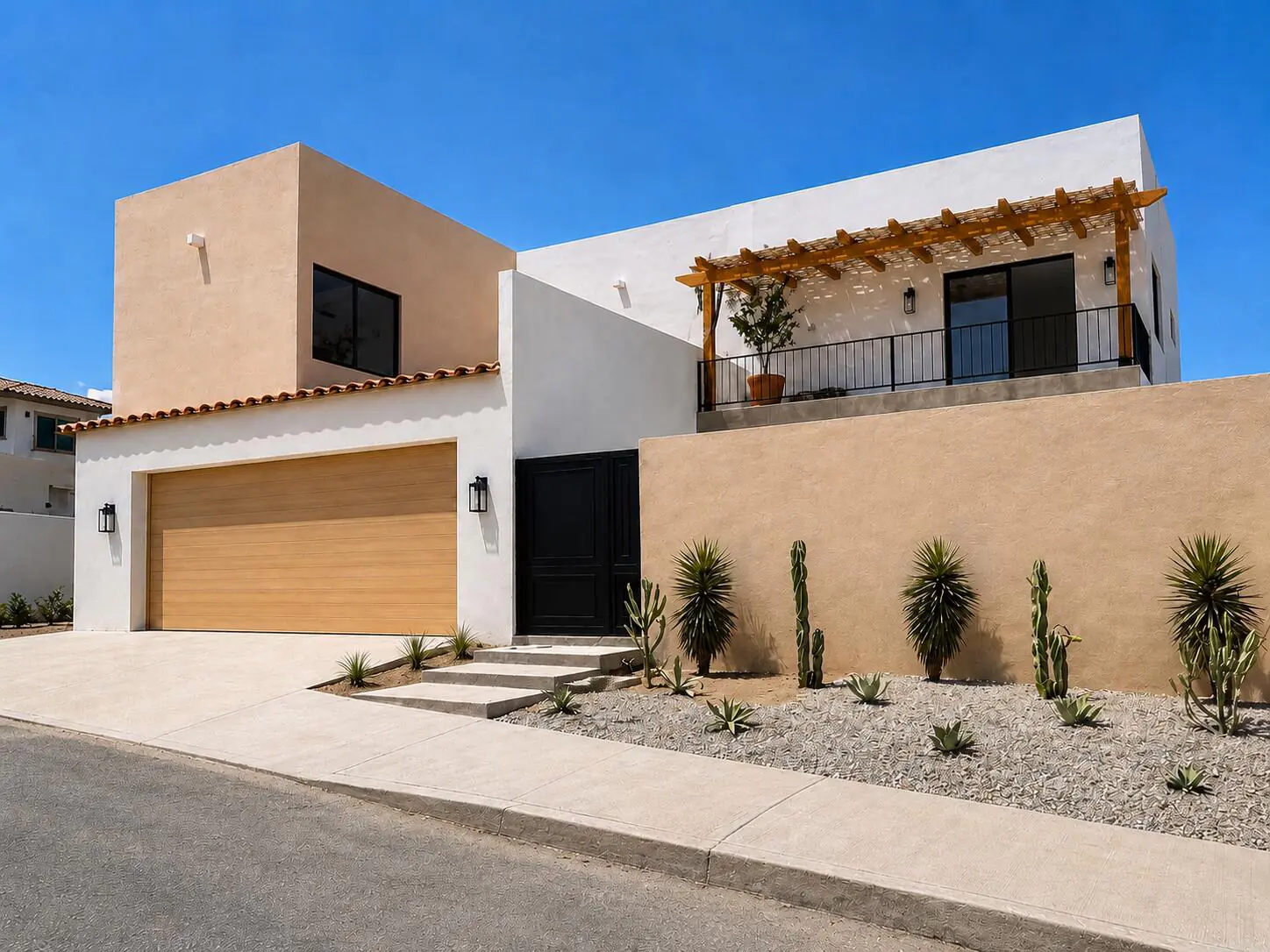 San Jose del Cabo Sjd-Inland/Golf:Gen Brand-new contemporary residence completed in May 2026, Casa al Parque offers 308.19 mÂ² of air-conditioned living space and 561.52 mÂ² total construction in San JosÃ© del Cabo. This four-bedroom home plus maid's quarters combines modern Baja architecture with functional family living, featuring open-concept interiors, high ceilings, natural light, porcelain floors, Rosa Morada wood carpentry, granite kitchen countertops, marble bathroom finishes, pool, landscaped outdoor areas, and a spacious rooftop terrace prepared for jacuzzi, pergola, BBQ, and lounge area. Ideally located within close proximity to Fonatur Park, golf courses, downtown, beaches, schools, restaurants, and hotels. for sale
