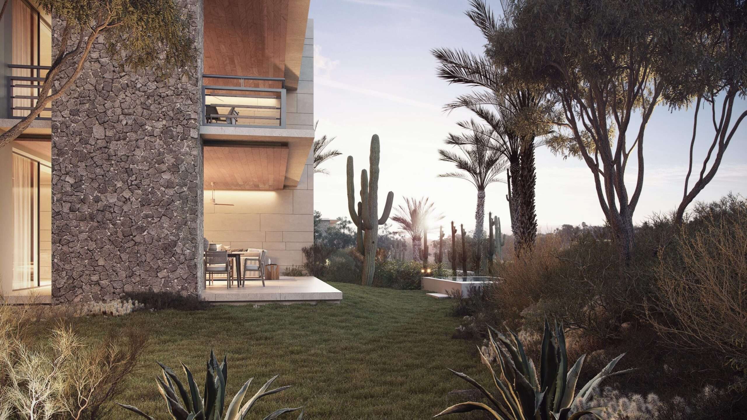 San Jose del Cabo Larena Discover LARENA's Garden Level Residences—ideal for families, pet lovers, and entertainers. These ground-floor homes feature private gardens, a plunge pool, shaded dining area, and BBQ grill. With generous indoor-outdoor layouts, deluxe kitchens, and premium finishes, they feel like single-family homes with condo convenience. Located in Club Campestre, between holes 10-12, enjoy top-tier amenities and relaxed luxury in a lush, private setting.LARENA is a family-oriented sanctuary nestled within the master-planned 550-acre community, surrounded on all sides by the renowned 18-hole Nicklaus Design golf course, LARENA is a pre-construction luxury residential oasis showcasing 78 exclusive residences and penthouses across 13 architecturally striking buildings. Additional features include a laundry room, spacious terrace with outdoor grill, covered garage with storage, an extra parking spot, and triple-glazing wind-resistant windows. Sold unfurnished, with an optional fully furnished package featuring stylish interiors and a curated selection of refined color palettes.Homeowners at LARENA will enjoy exclusive amenities including padel and pickleball courts, three swimming pools, a state-of-the-art fitness center, a restaurant and store, sustainable landscaping, andexpansive walking and biking paths that promote a pedestrian-friendly lifestyle. As part of a wealth of lifestyle offerings, residents also benefit from members-only access to the Campestre Golf Club and a 32,000 sq.ft. beach club.Seamlessly blending desert beauty with seaside allure, welcome to LARENA. for sale